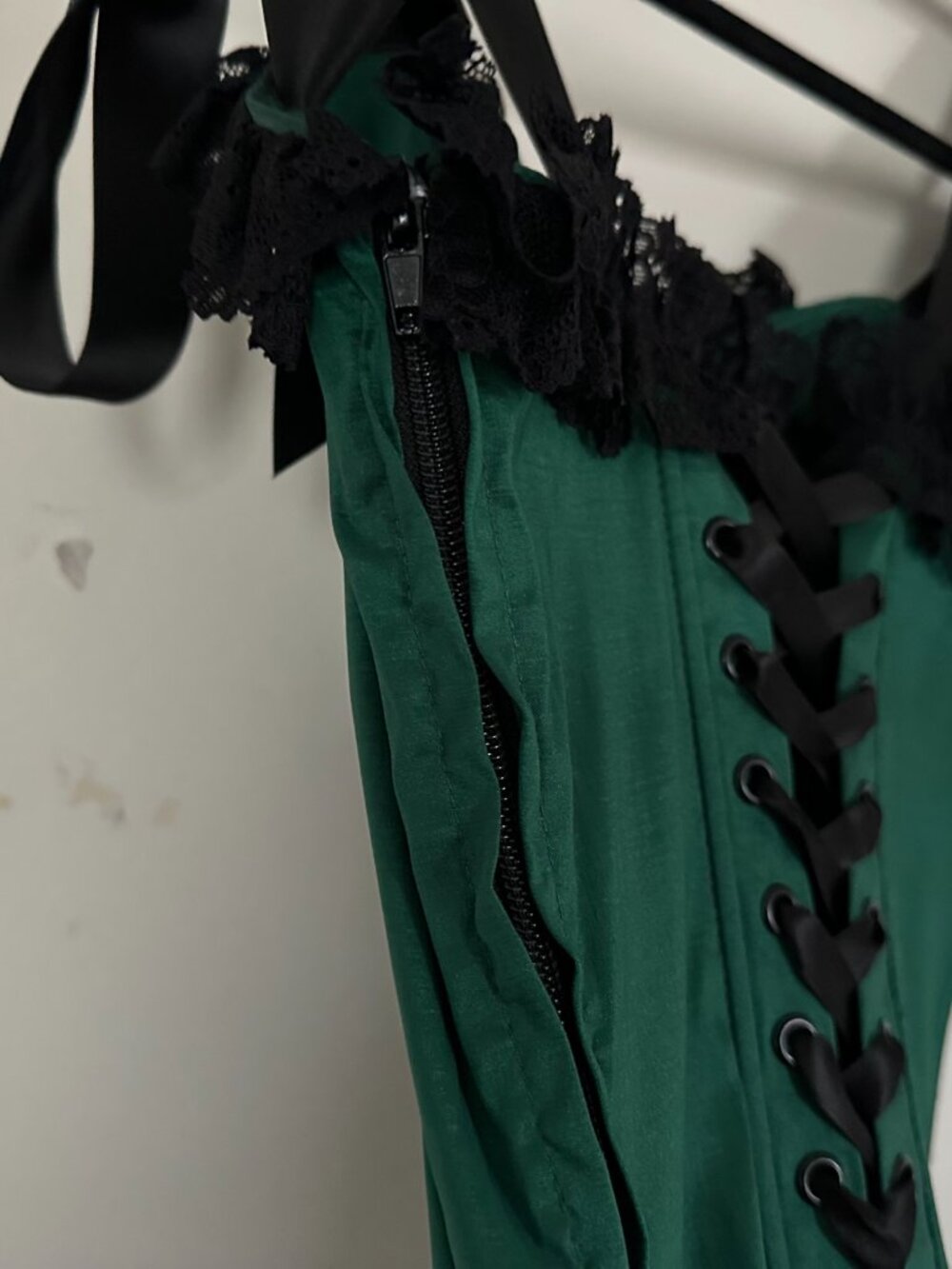 Dolls Kill Widow Gothic Elegance Lace Trim Corset Top Large - Picture 10 of 15